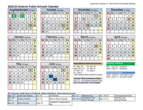 Aps 2022 23 Calendar